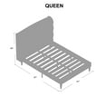 thumbnail image 4 of DeCoro Brighton Upholstered Platform Bed | Headboard and Wood Frame with Wood Slat Support | Linen, Queen, 4 of 10