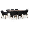 thumbnail image 1 of vidaXL 9 Piece Outdoor Dining Set with Cushions Poly Rattan Black, 1 of 5