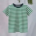 thumbnail image 2 of TIREOW Boys Striped Cotton T-Shirt, Loose Soft Oversized Casual Funny Comfy Shirt for Toddlers, 2 of 6