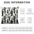 thumbnail image 5 of JRXY  Black &amp; White Cactus Super Soft Home Office Decor Throw Pillow Case Cushion Cover for Couch Sofa Bed Chair (Black Cactus) White, 5 of 5