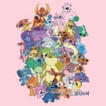 thumbnail image 2 of Junior's Lilo & Stitch Experiment Compilation Graphic Tee Light Pink 2X Large, 2 of 3