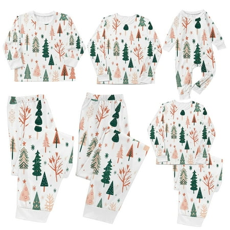 

Busydd Family Christmas Pajamas Fashion Print Pjs Matching Sets Long Sleeve Tops and Pants Holiday Pajamas Trendy Matching Family Outfits Xmas Pajamas Family for Men Women Kids and Baby