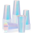 thumbnail image 2 of 50 Pcs Iridescent Plastic Cups, Iridescent Party Supplies - 12 oz Disposable Party Cups for Hold and Cold Drinks, 2 of 7
