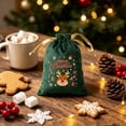 thumbnail image 6 of Reusable Christmas Candy Bags, Fabric Drawstring Goodie Pouches for Treats, Small Gifts, Party Favors, Stocking Stuffers and Holiday Storage, 6 of 6