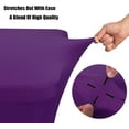 thumbnail image 3 of GFDYREE Spandex Tablecloth 6FT Stretch Table Cover Fitted Rectangular Tables, Universal Stretch Patio Table Cloth for Wedding, Banquet, Party and Event（Purple, 6FT, 3 of 7