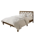 thumbnail image 4 of Home Design Gadsden Twin Panel Bed Frame with Arched V-Design Headboard and Center Leg Support, Brown, Box Spring Required, Easy Assembly, 4 of 12
