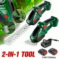 thumbnail image 2 of PEPWELL Cordless Grass Shear & Shrubbery Trimmer, 2-in-1 Electric Shrub Trimmer Grass Shears Handheld Grass Cutter, Hedge Shear with 2 PCS Rechargeable Battery and Charger for Garden, Lawn, 2 of 14