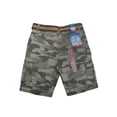thumbnail image 2 of Iron Co Men's Flex Waist D-Ring Belted Multiple Pocket Twill Cargo Shorts (Canteen Camo, 34), 2 of 2