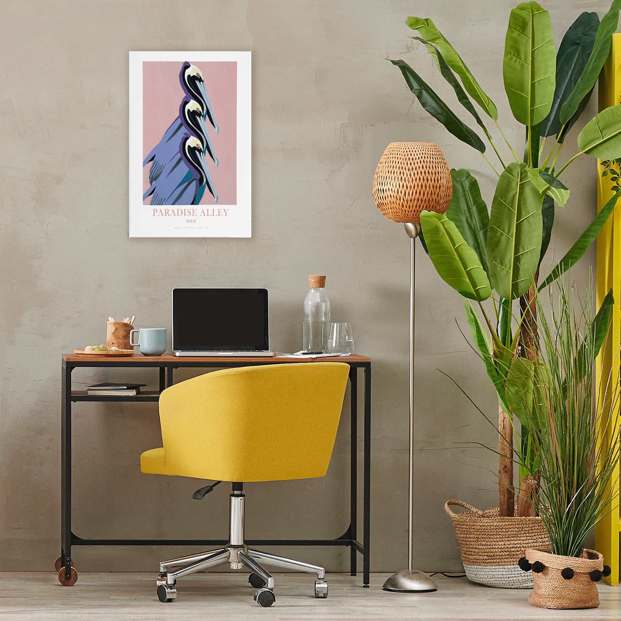 Stupell Industries Paradise Alley Pelican Trio Canvas Wall Art, design by Jadei Graphics