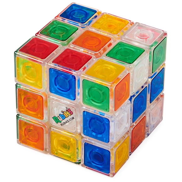 Juguete de rompecabezas Rubik con forma de cubo transparente de cristal de 3 x 3 para más de 8 años