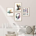 thumbnail image 2 of PixonSign Framed Wall Art Sportscar Headphone Sneaker Collage Posters, Set of 4 Boy's Bedroom Illustration Wall Decor Prints, Multicolor Contemporary Wall Décor for Living Room - 12"x16" Natural, 2 of 5