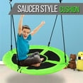 thumbnail image 6 of SereneLife 40" Kids Hanging Tent Swing, Outdoor Saucer Swing with Rope Straps (Green), 6 of 7