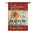 thumbnail image 2 of Breeze Decor 50057 Welcome Laughter is the Best Medicine 2-Sided Impression Garden Flag - 13 x 18.5 in., 2 of 2
