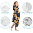 thumbnail image 7 of Happy Halloween Pumpkin Pattern Hooded Bath Towel，50"x30" for Ages 3 To 12 Kids, Quick Dry Lightweight Soft Microfiber Hood Beach Towel Cover Up for Kids, 7 of 7