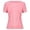 Pink, variant on lnmuld Toddler Girls Ribbed Knit Crewneck Short Sleeve Basic Tee Size:11-12 Years