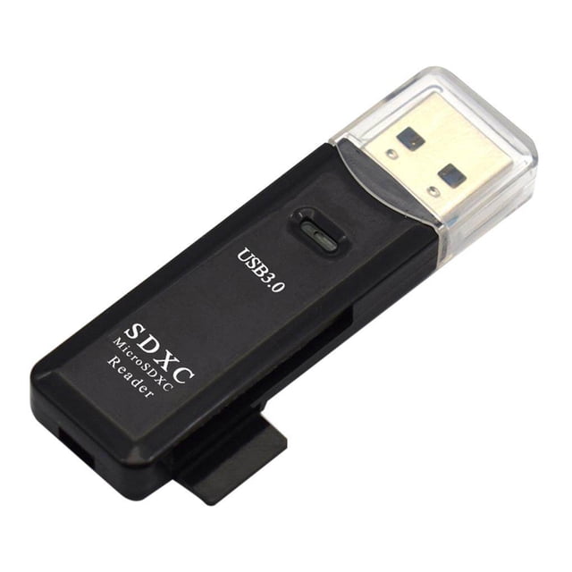 Lecteur de Carte Mémoire SD 3.0 USB 2 en 1 Haute Vitesse SDHC SDXC Micro SD