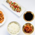 thumbnail image 5 of ABPETE 8Pcs 3.3inch Stainless Steel Sauce Dishes Round Mini Individual Saucers Bowl, Seasoning Dishes Sushi Dipping Bowl Appetizer Plates, for Sushi,Side Dishes,Dessert,Tomato Sauce,Soy,BBQ - Golden, 5 of 7