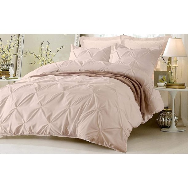 Edredón Queen Qover De Algodón De 800 Hilos, 100% Algodón Egipcio, Edredón De Fibras Largas, 1 Funda De Edredón, 2 Fundas De Almohada, Plisado, Sedoso, Suave, Transpirable, Juego De 3 Piezas Para Edre