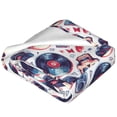 thumbnail image 2 of Salouo record rock music Skull Print Bed Blankets,Flannel Blanket Comfortable Air Conditioning Blanket Lightweight Blanket for Sofa Bed Travel & Couch -60"x50", 2 of 8
