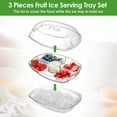 thumbnail image 3 of Fruit Ice Serving Tray Chilled Veggie Tray Shrimp Cocktail Serving Dish Appetizer Party Serving Platter Cold Food Buffet Server with Lid and 4 Compartments 3 Tongs 10 Sporks, 3 of 8