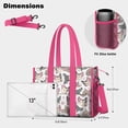 thumbnail image 5 of Teacher Tote Bag,Bulldog Dog and Love Heart Teacher Utility Tote Bag,Large Work Tote Bags for Women with Multiple Pockets,Top Zipper Closure,13.8x10.6x6.7 Inch, 5 of 5