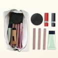 thumbnail image 6 of Unique Bargains Small Portable Travel Cosmetic Bag for Women Zipper PU Leather Makeup Bag Suitable for Lipstick White, 6 of 7