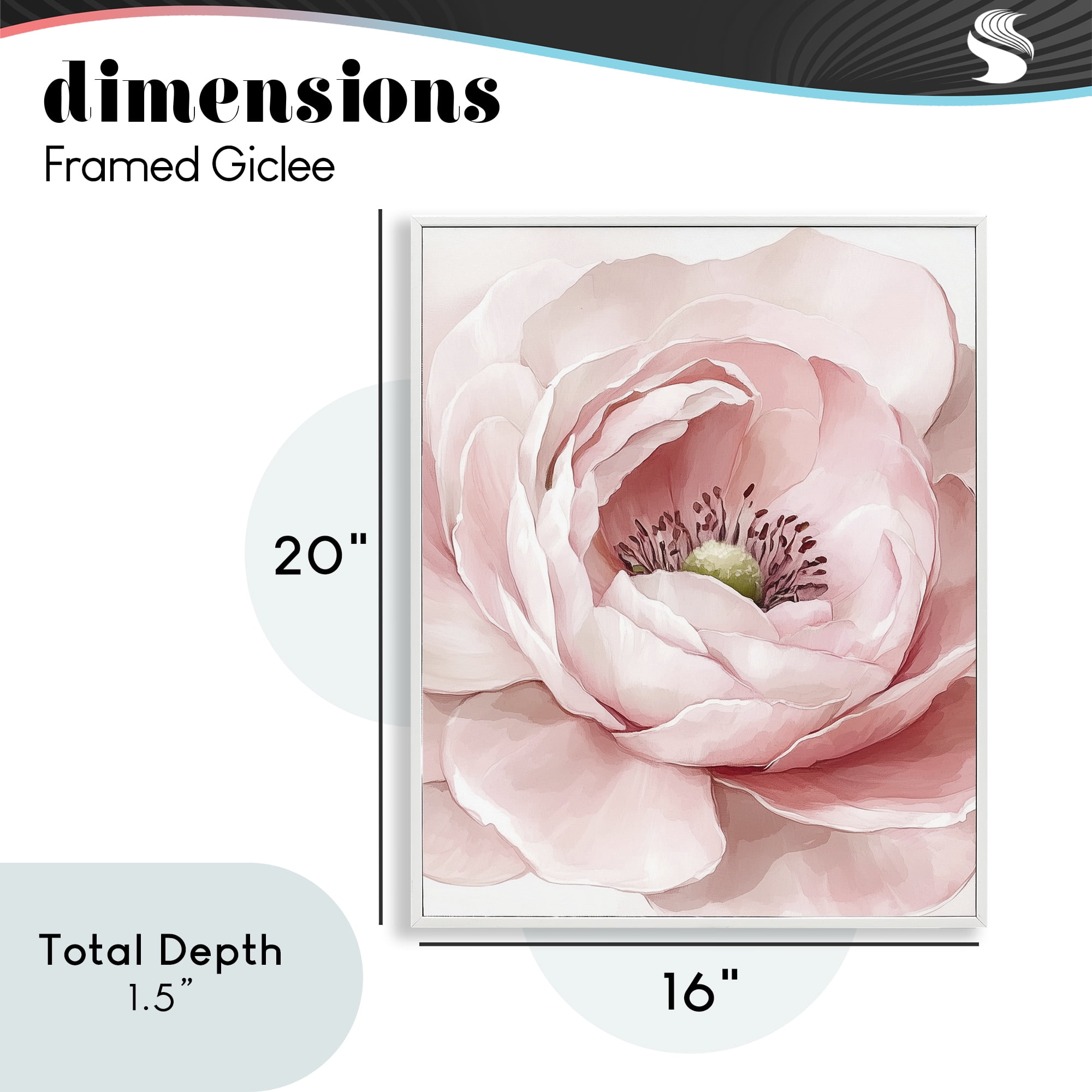 Fresh Rosy Close Up Petals White Framed Giclee Art, design by Christine Simpson Art