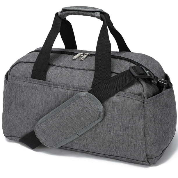 Bolsa de gimnasio Ineeatu pequeña de 14 pulgadas para mujeres y hombres, color gris