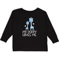 thumbnail image 3 of Inktastic My Poppy Loves Me Boys Giraffe Grandson Boys Long Sleeve Toddler T-Shirt, 3 of 5