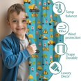 thumbnail image 3 of Blackout Kids Curtains,Excavator and Hard Hat Blue Pattern Children's Insulated Curtains Set Of 2,Bedroom Essentials,Toddler Room Decor 42"x63", 3 of 5