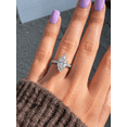 thumbnail image 2 of Caratfinejewels 3.00Ct Marquise Lab Grown Diamond Solitaire Engagement Ring, Pave Band, 10K White Gold, 2 of 7