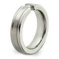 thumbnail image 5 of Edward Mirell Titanium .10ct Diamond Brushed & Polished 6mm Band, 5 of 7