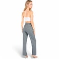 thumbnail image 5 of Women's High Waist Wide Leg Lounge Pants with Drawstring- Gray,X Large, 5 of 7