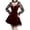 Red, variant on Xijirk Women's Gothic Cosplay Dress V Neck Lace Long Sleeve Velvet A Line Short Gown for Halloween Party Themed Role Play,Red,M