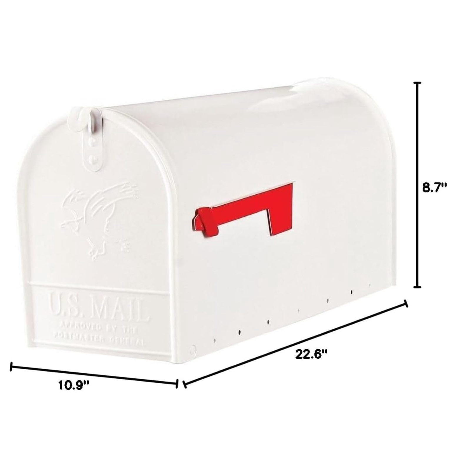 E11600W00 Large Mailbox, White