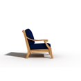 thumbnail image 3 of Adrien Teak Deep Seating Outdoor Club Chair with Navy Cushion, 3 of 5