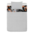 thumbnail image 2 of Camo Reversible Bedspread Set, Vibrant Camouflage Lattice Like Service Theme Modern Design Print, Pillow Shams & Comforter Microfiber Bedding Set, 3 Sizes, Orange Grey Black, by Ambesonne, 2 of 4
