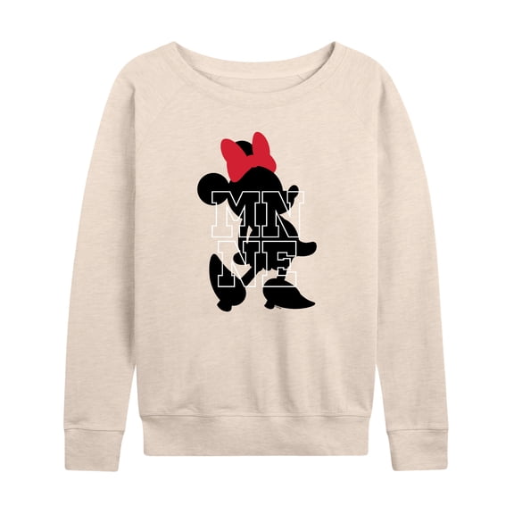 Mickey & Friends - Silhouette Minnie - Women's Lightweight French Terry Long Sleeve Shirt