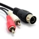 thumbnail image 5 of 5 Pin DIN Male Plug to 2RCA Male Plugs Converter Audio Connector Cable Cord, 5 of 5