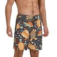 thumbnail image 2 of Balery Turtles and Sea Plants Pantalones cortos de pijama de punto de algodón para hombre con cinturilla y bolsillos-X-Large, 2 of 6