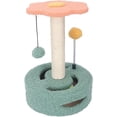 thumbnail image 1 of GFDYREE Durable Materials Cat Scratching Post, Multifunctional Design, Reinforced Base, Anxiety Reduction Bell, Adorable Appearance for Climbing Jumping (Pink), 1 of 7