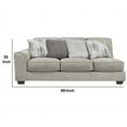 thumbnail image 4 of Benjara Fabric Upholstered Left Arm Facing Wooden Framed Sofa, Gray, 4 of 6