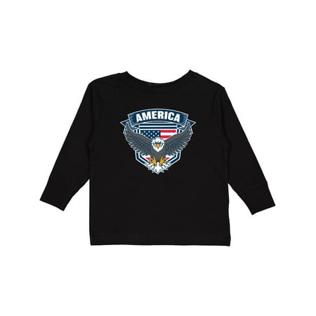 

Inktastic America with Eagle Shield and Banner Gift Toddler Boy or Toddler Girl Long Sleeve T-Shirt