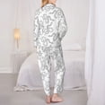 thumbnail image 3 of Bingfone Womens Pajama Sets Hand Drawn Snake Print,Long Sleeve Loungewear Pajamas Set-X-Large, 3 of 8