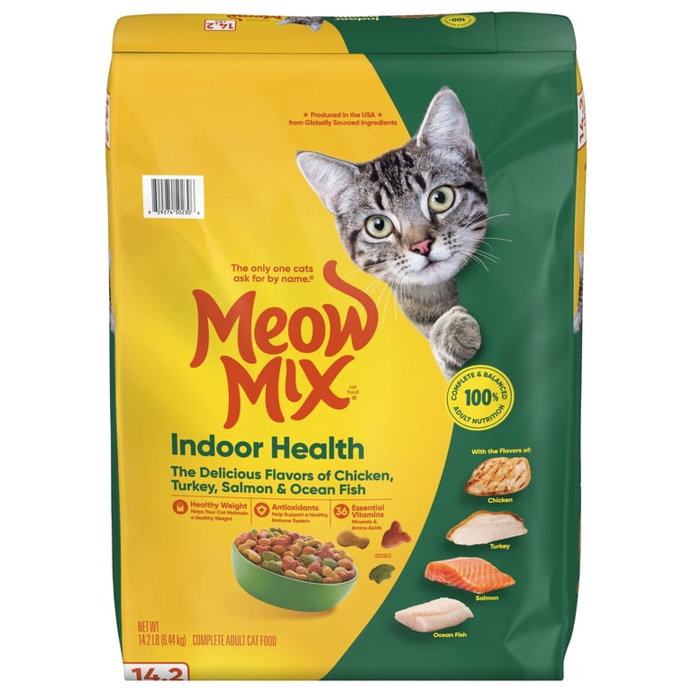 エルモ　ELMO ADULT DRY FOOD FOR CATS Meow Mix, Dry Cat Food, 14.2 lb Bag, Indoor Health - Walmart.com