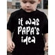 thumbnail image 1 of "It Was Papa'S Idea" print 100% Cotton Boy T-Shirt, 1 of 6