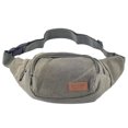 thumbnail image 1 of OPOLSKI Canvas Three Zipper Pockets Fanny Pack Chest Waist Bag with Cell Phone Pouch,Can Carry Cell Phone &Small Personal Stuffs for Both Men and Women Use, 1 of 8