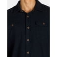 thumbnail image 4 of Burnside Men's Jacquard Fleece Button Front Shirt with Long Sleeves, Sizes S-2XL, 4 of 5