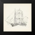thumbnail image 2 of Foust, Richard 20x20 Black Modern Framed Museum Art Print Titled - Antique Ship Sketch II, 2 of 5