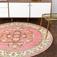 thumbnail image 3 of Rugs.Com Lucerne Collection Round Rug ‚Äì 5 Ft Round Rose Low-Pile Rug Perfect For Kitchens, Dining Rooms, 3 of 9